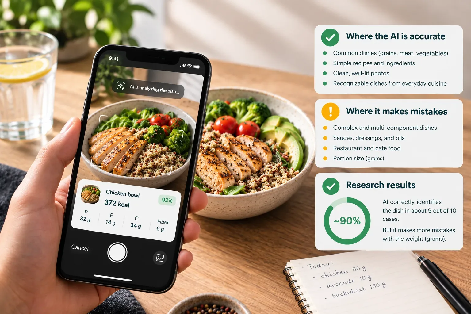 Calories from a photo: how accurate AI really is and where it goes wrong